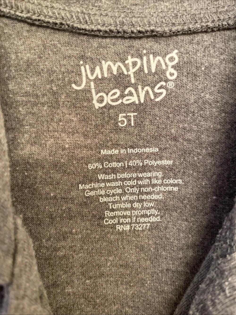 Jumping Beans Gray Striped Polo Short Sleeve Boys Shirt Size 5T